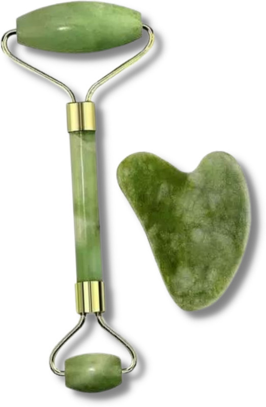 Shiv Natural Face Roller Massager Jade Stone with Gua Sha Tool For Face Eye Massager