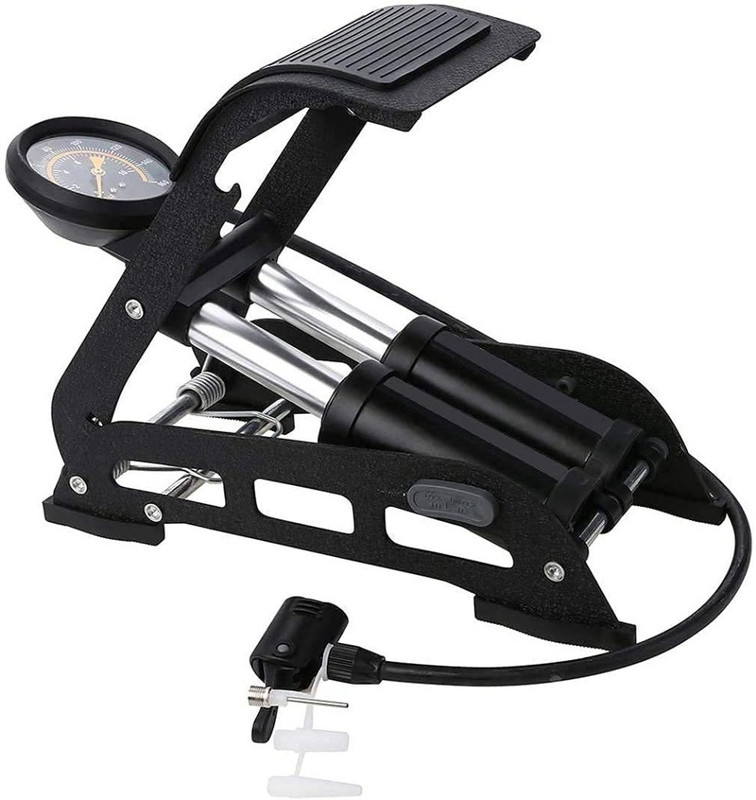 royal enterprise Heavy Duty Double Cylinder Foot Air Bicycle, Car, Motorcycle Pump(Black)