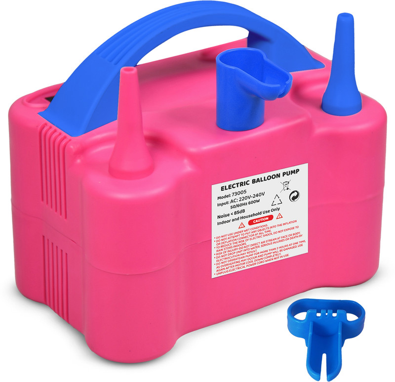toyden Portable Dual Nozzle Electric Air Balloon Pump 200V 600W Power Balloon Pump(Pink)