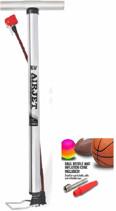 IMPETUS Multipurpose Ball/Cycle/Balloon Air Pump Metal Body with Inflatable Needle Balloon, Car, Motorcycle, Volleyball Pump, Football Pump, Inflatable Furniture, Bicycle Pump(Silver)
