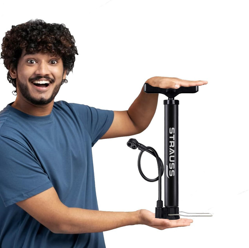 Strauss Double Action, Air Bicycle Pump(Black)