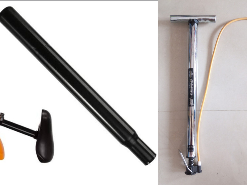 Desh brother Air pump with cycle seat pipe 15 inch Bicycle Pump(Steel)