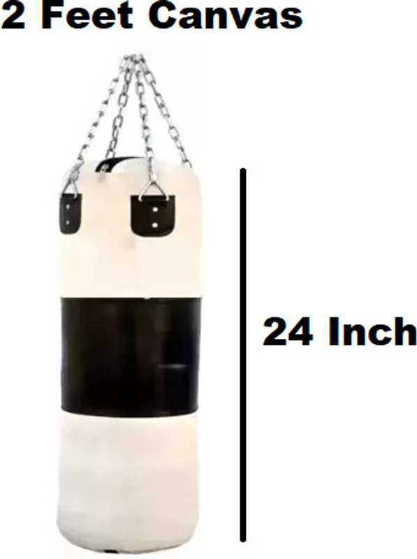 bulls fitness 3 Feet Black SRF Unfilled Punching Bag With Hanging Chain Hanging Bag(3 Feet, 36 inch)