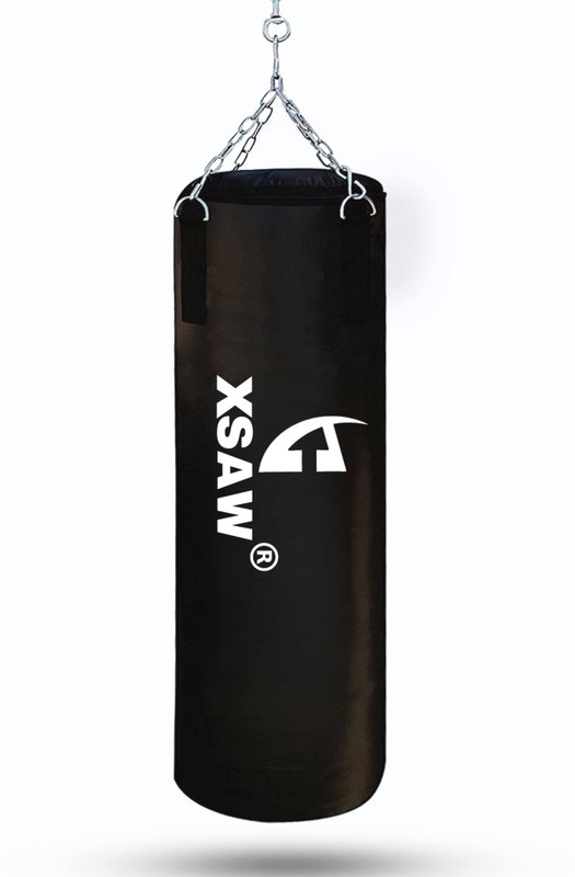XSAW 3Ft Unfilled Heavy Black Boxing Bag with Steel Chain Hanging Bag Boxing Kit