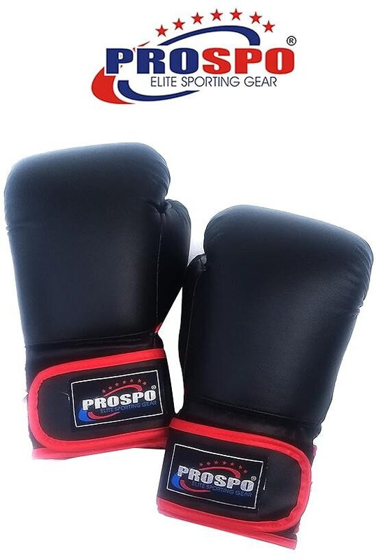 PROSPO Synthetic Leather Heavy Bag with Chain and Glove (24 Inch Unfilled, Glove 10oz) Hanging Bag(Heavy, 24 inch)