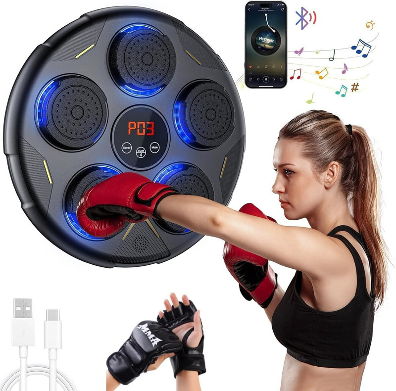 Rhobos Adjustable Wall-Mount Height, Interactive Fitness & Fun Speed Bag(Medium, 17 inch)