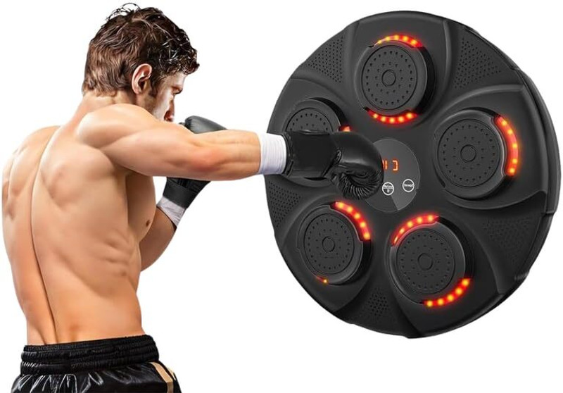 Elevea LED Wall-Mounted Music Boxing Machine for Punching Target - 15 Years Warranty Uppercut Bag(Medium, 15 inch)