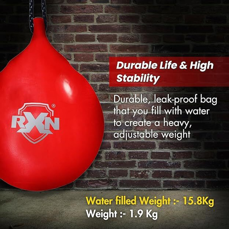 RXN Boxing Aqua Bag Water filled Heavy Training Boxing Training Bag Hanging Bag(Standard, 16 inch)