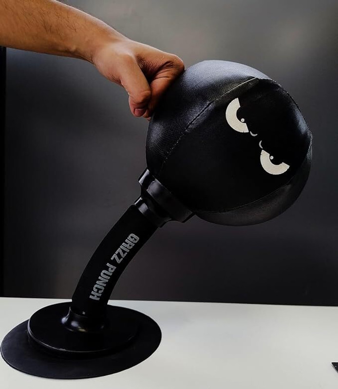 Myrra Punch Desktop Punching Bag - Stress Reliever with Sturdy Suction Base Body Bag(‎8W x 16H, 15 inch)