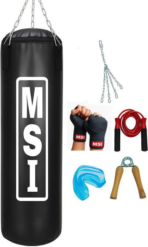 Monika Sports 3 Feet MSI Unfilled Punching Bag / MSI Home Gym Boxing Set Hanging Bag(3 Feet, 36 inch)