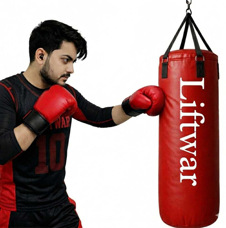 LiftWar Unfilled punching bag 2 feet red Hanging Bag(2 feet, 24 inch)
