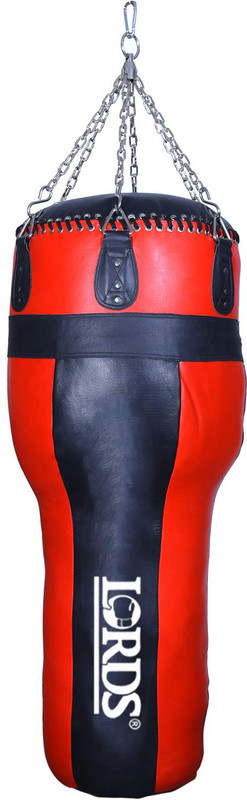 LORDS Angle punching bag for boxing pu leather Red/Black- size 36 inch-unfilled Hanging Bag(HEAVY, 36 inch)