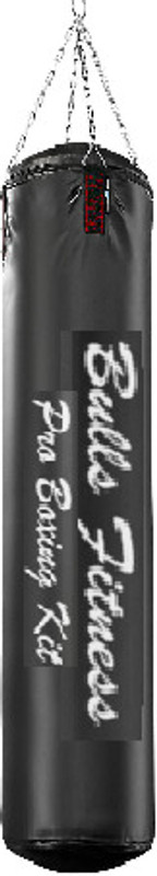 bulls fitness 3 Feet Black Unfilled Punching Bag + Hanging Chain + Handwrap Hanging Bag(3 feet, 36 inch)