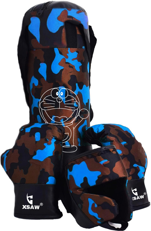 XSAW Boxing Training Punching Bag & Gloves for Kids for 4 to 10 Years Kids Hanging Bag(4 to 10 Years Kids, 20 inch)
