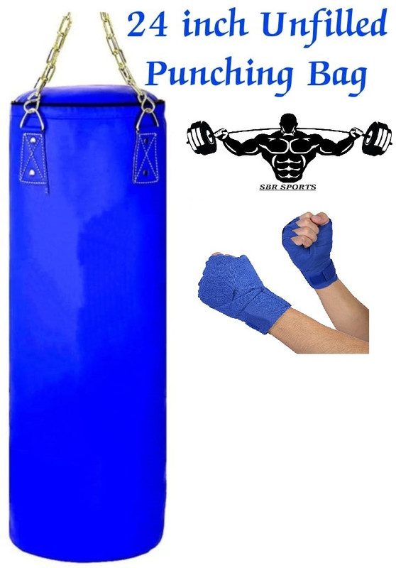 SBR Sports '24 inch UNFILLED Heavy Premium SRF Punching Bag With Chain & Hand Wrap Hanging Bag(24 inch, 24 inch)