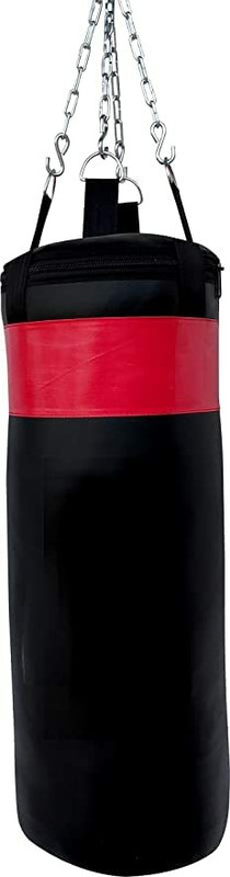 PROSPO Srf Punching Bag(24inch) Boxing Kit ,2 Ft Strong bag with chain (Unfd ,Blk) Hanging Bag(Heavy, 24 inch)