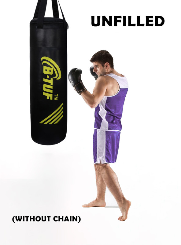B-TUF UNFILLED Heavy Duty Premium SRF Material For Punching MMA Karate Kick Boxing Hanging Bag(Heavy, 48 inch)