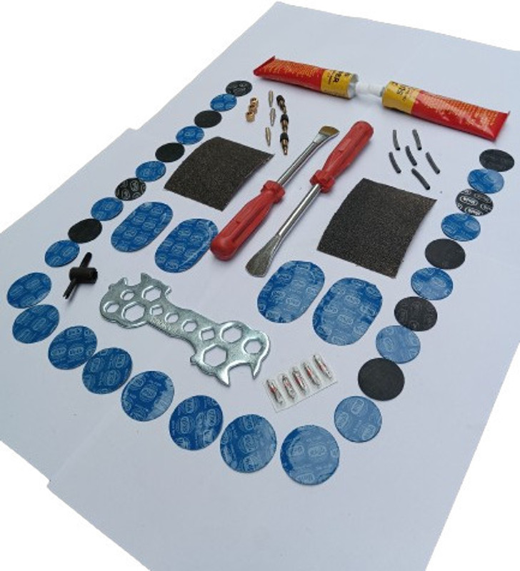 TRT Greno In Box 60 pcs Cycle tool,Tubular tyres and Burst Tubed Tyre Puncture Repair Kit