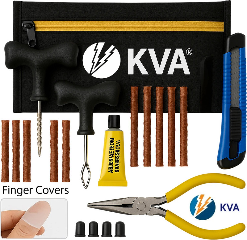 KVA KV-136 Tubeless Tyre Puncture Repair Kit