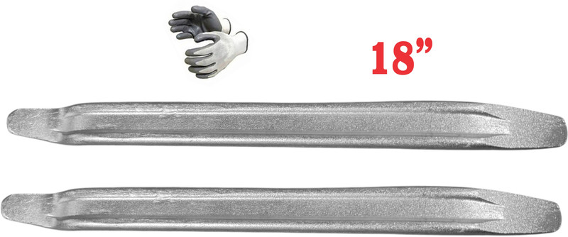 EPITECH MART Tyre Lever 2Pc 18inch Chrome finish for Truck, Car, Bike Tube Tyre Puncture Tubed Tyre Puncture Repair Kit