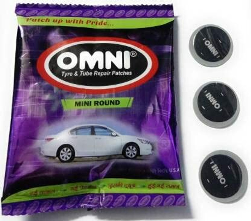 GANESHA INDUSTRIES Omni Puncture Repair Patches (Mini Round 50 Pcs) Tube Puncture Repair Patches Tubed Tyre Puncture Repair Kit