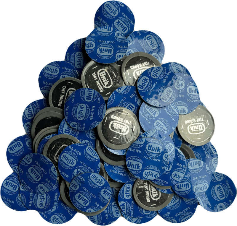 TRT Greno 100 Pcs Quick-Fix Tini Round Puncture Repair Patches for Bike and Motorbike Tubed Tyre Puncture Repair Kit