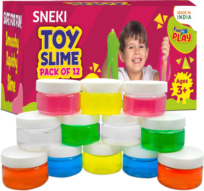 sneki (12 Slime Kit)Toys jelly slime putty clay toys kit set pack for girls kids Jelly Multicolor Putty Toy