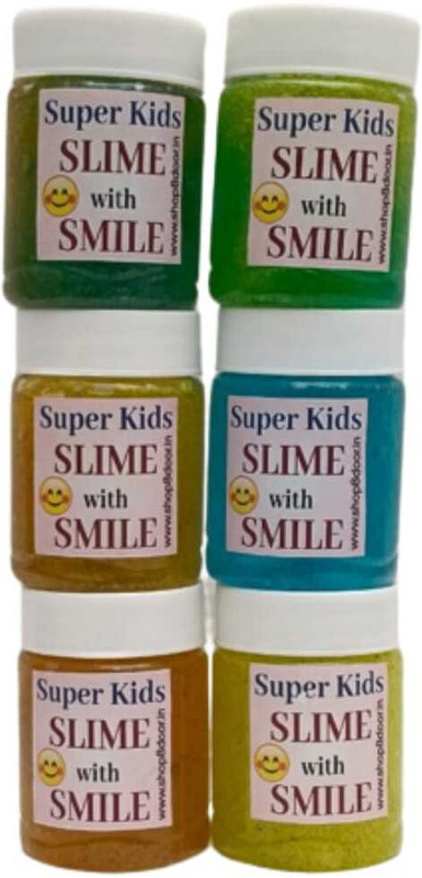 shop8door Kids Slime Gel for Kids (Pack of 6x100g)-Multicolor Scented DIY Slimy Clay Gel Multicolor Putty Toy
