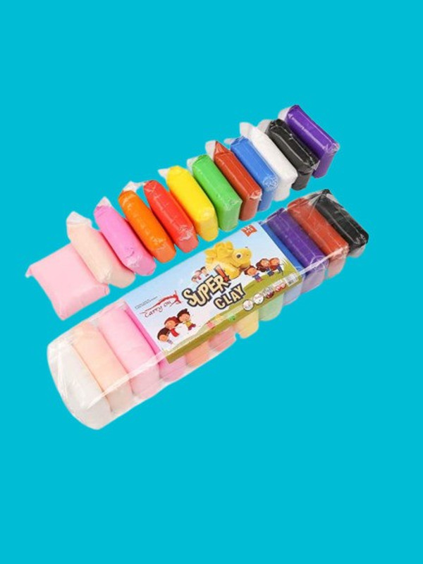 PARIVRIT Diy Non Toic 24 Pcs Super Light Clay For Kids Multicolor Putty Toy