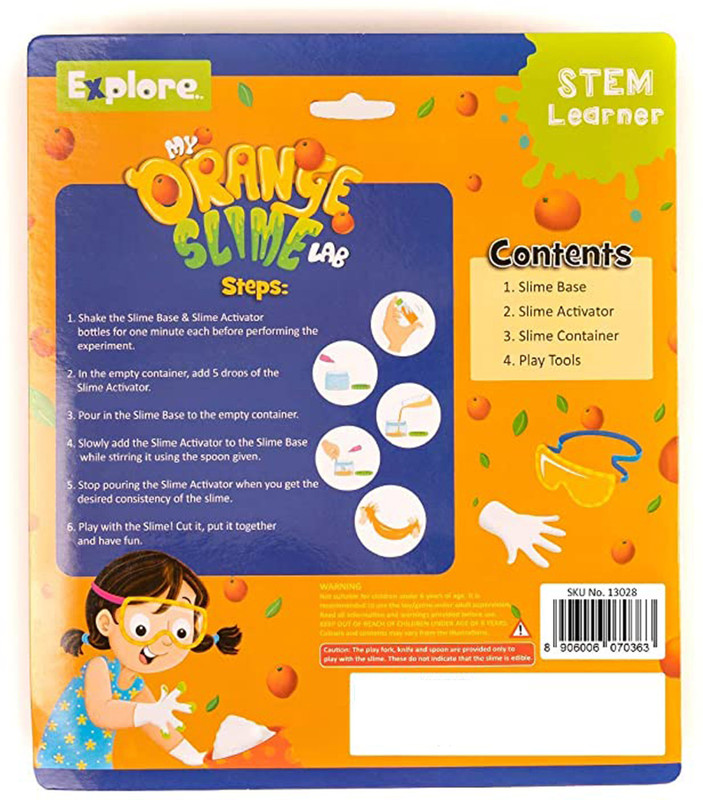 JAPSI Slime Making Kit Orange Scented| Mix & Pour Slime DIY Activity Toy Set Orange Putty Toy