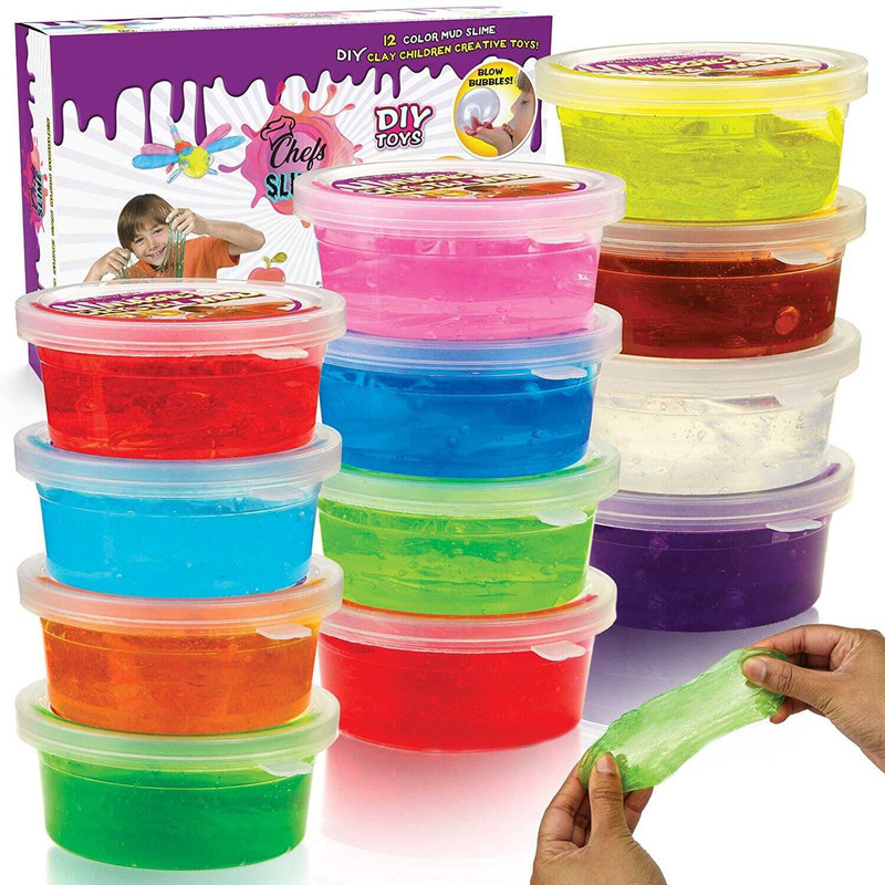 AS TOYS Crystal Slime Jelly Putty Toy For Kids Pack Of 04 Pcs. Multicolor Putty Toy