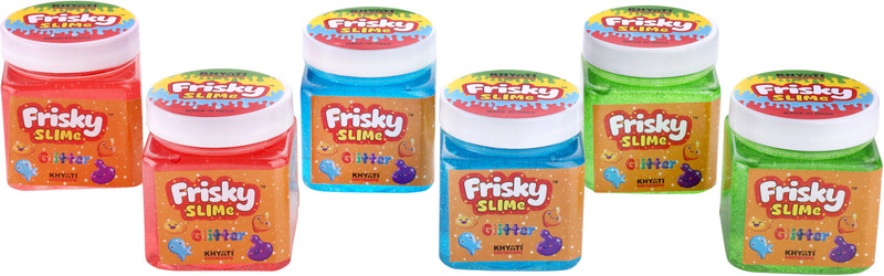 frisky slime Frisky Glitter Slime – 3 Pot Combo Multicolor Putty Toy