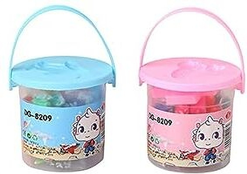 3 Jokers Clay Bucket of 12 Clay Stick Art&Craft Pack of 2 Bucket Art Clay Multicolor Putty Toy