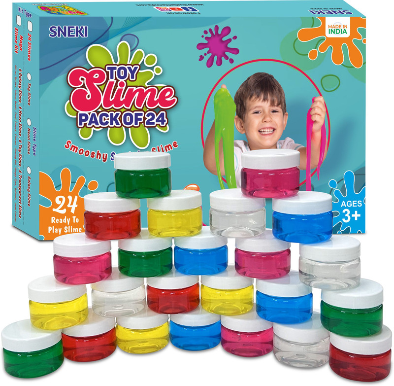 sneki (PACK OF 3 ) Mulicolor Perfumed Magical Funny Jelly Slimy Slime Toy Set Kit Toy Slime putty Gel For Girls Boys Kids Red, Green, Blue Putty Toy