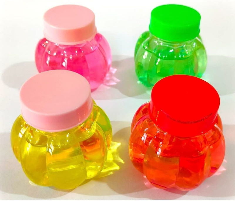 Sanchi Creation Pack of 4 Slime Bottle Multicolor Fruit Scented DIY Toy Slimy Slime Gel Jelly Slime Toy Gag Toy(Multicolor)