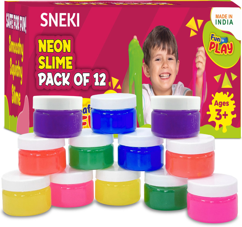 sneki (12 Slime Kit)Toys jelly slime putty clay toys kit set pack for girls kids Jelly Multicolor Putty Toy