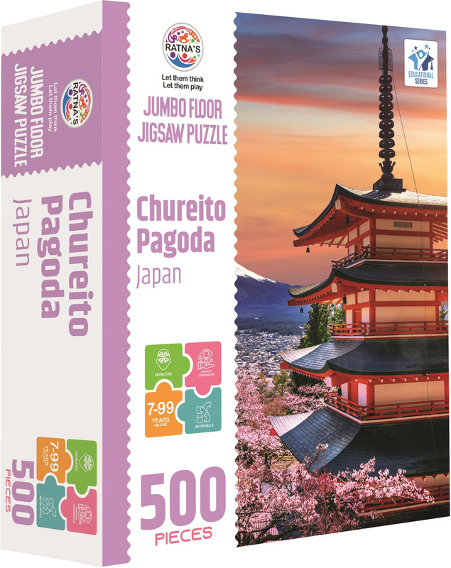 Ratnas Jumbo Jigsaw Floor Puzzle Chureito Pagoda Japan (73.5 x 48.25 cm) (7559)(500 Pieces)