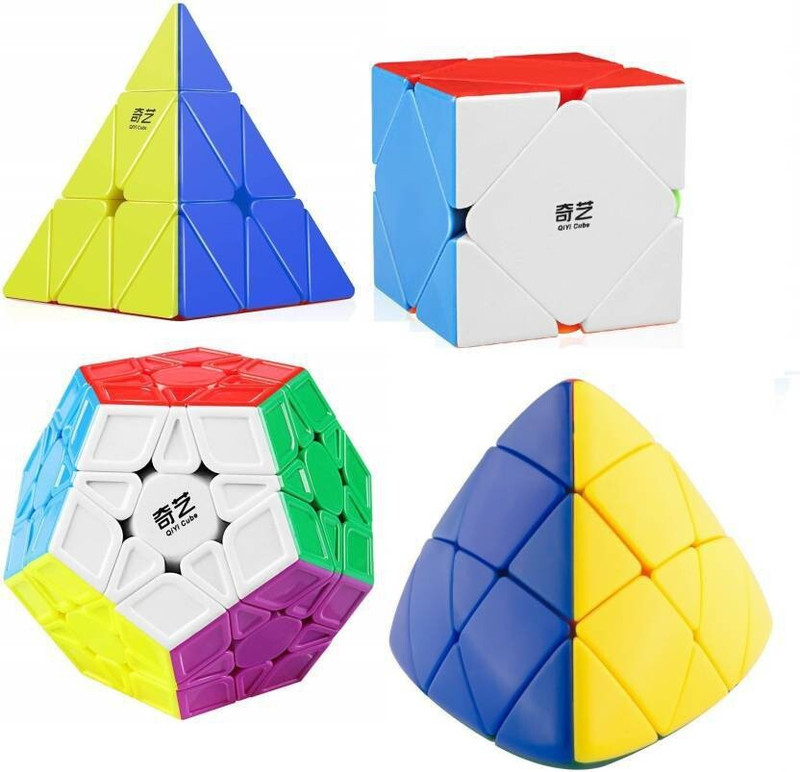 Authfort Pyramid, Megaminx, Skweb, Mastermorphix cube set(4 Pieces)