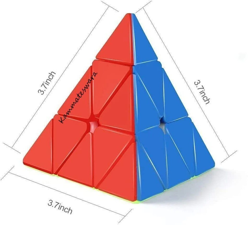 Play Zone Kids pyramid cube in high speed stickerless cube(1 Pieces)