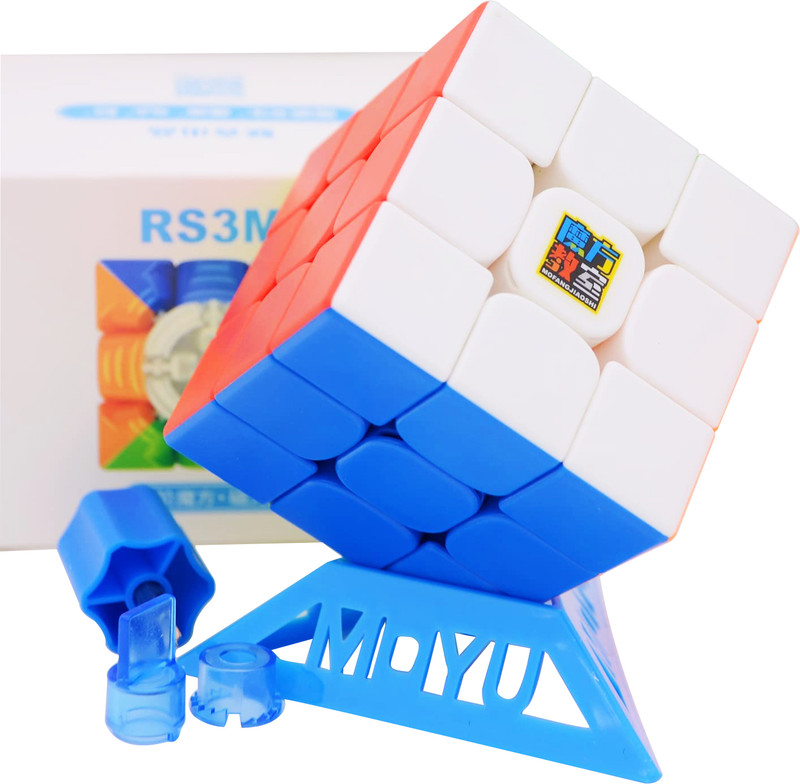 Kiditos Moyu RS3M 2020 Magnetic Speed Cube Adjustable Elasticity Cube 3x3 Sticker-Less(1 Pieces)