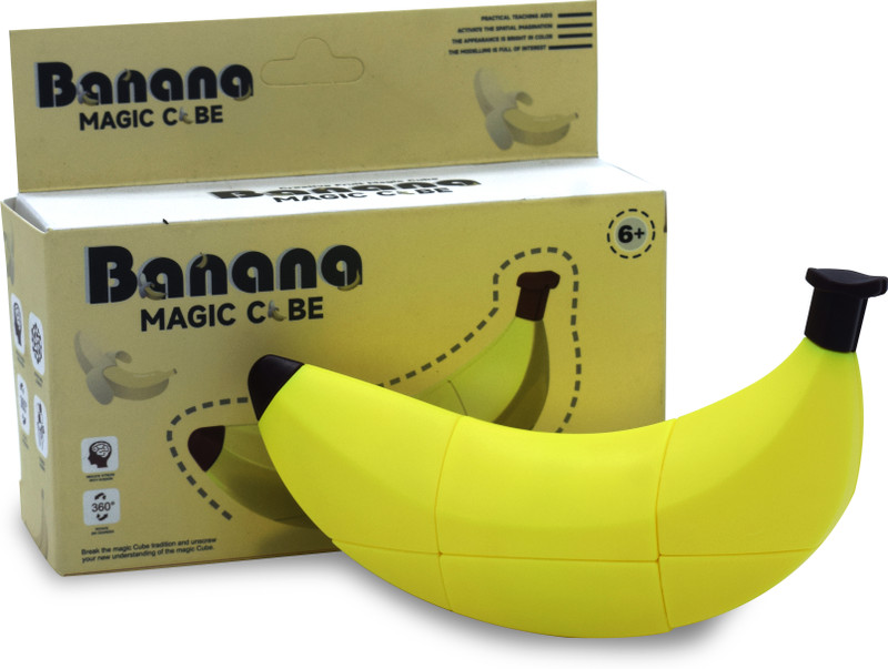 Kiditos Fruit Shaped Banana Magic Cube Twisty Educational & Learning Puzzle Toy for Kids(1 Pieces)