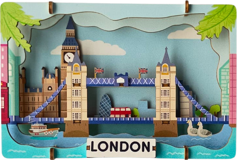DOCSTEM London Bridge - 3D Postcard Puzzle | STEM Education Kit | Wooden Puzzle Kit(1 Pieces)
