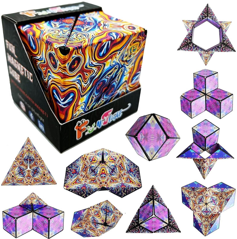 UB Toys Shape Shifting Mysterious Magnetic Puzzle Cube Transforms into 72+ Shapes(1 Pieces)