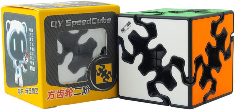 Cuberkart QiYi Gear 2x2 Tiled Speed Cube | Unique Gear Mechanism, Durable Tiled Design(1 Pieces)