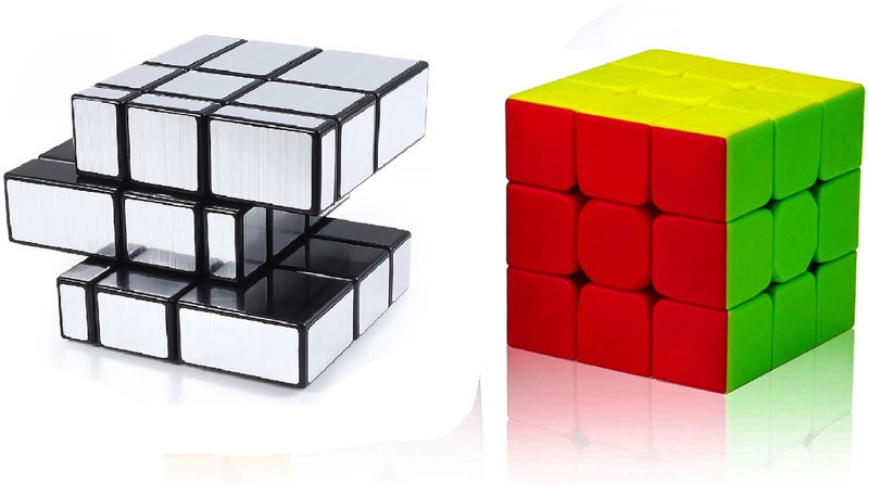 D ETERNAL Cube 3x3 and Silver Mirror Magic Cube Combo(2 Pieces)