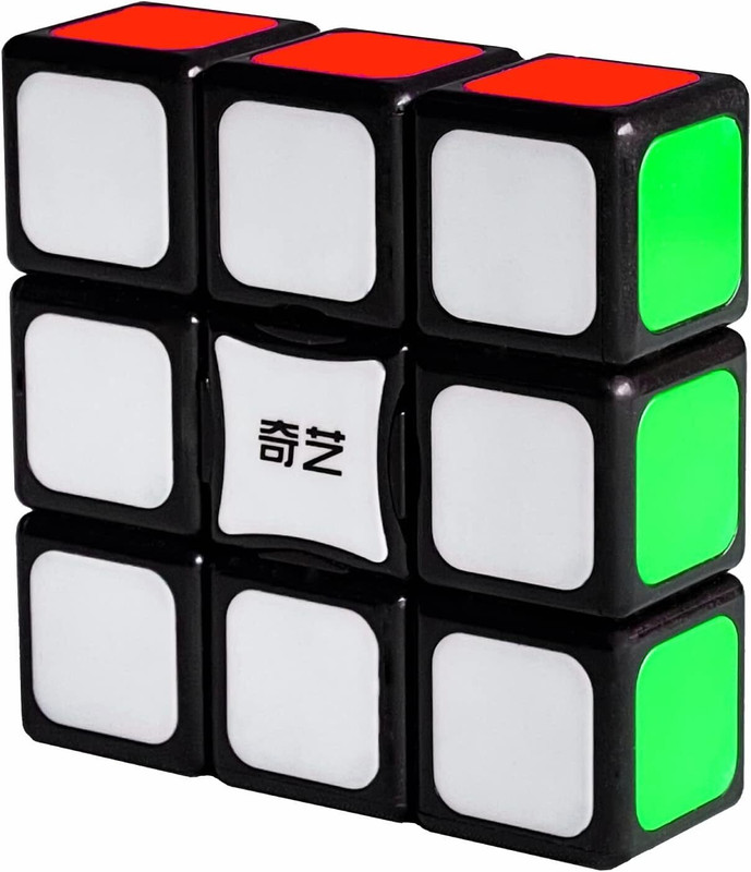 Cuberkart QiYi 1x3x3 Cube Super Floppy 331 Stickerless Cuboid Puzzle Black-Base(1 Pieces)