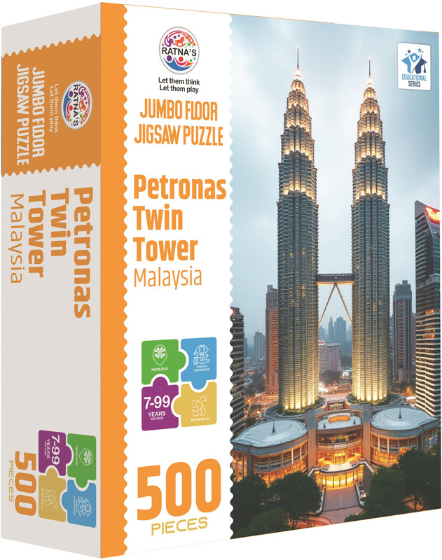 Ratnas Petronas Twin Tower (1566) Jumbo Jigsaw Puzzle(500 Pieces)