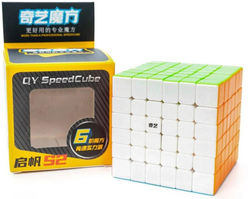 Cuberkart QiYi QiFan S2 6x6 Stickerless Cube | High Stability and Smooth Turning(1 Pieces)