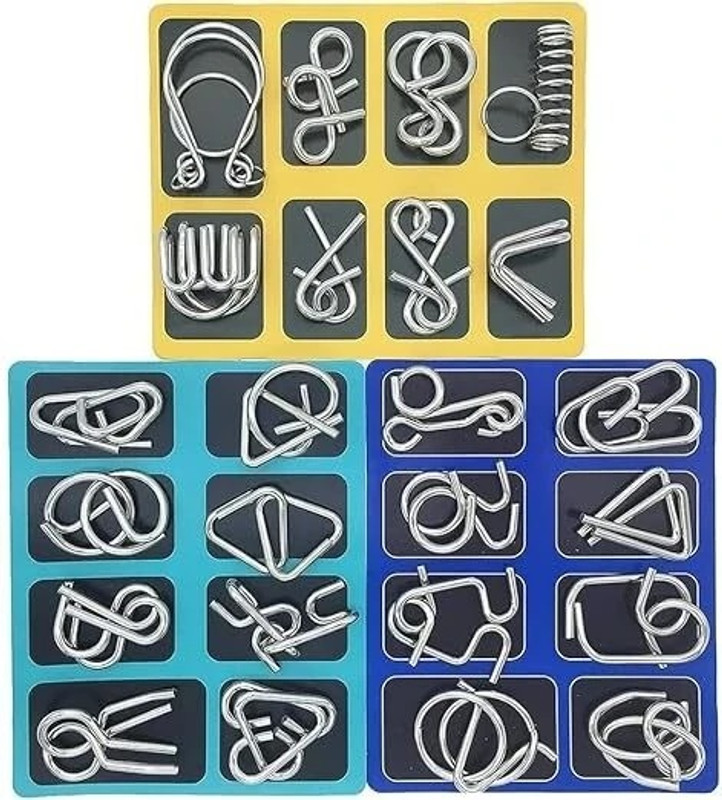CrazyBuy METAL PUZZLE PACK OF 3(24 Pieces)