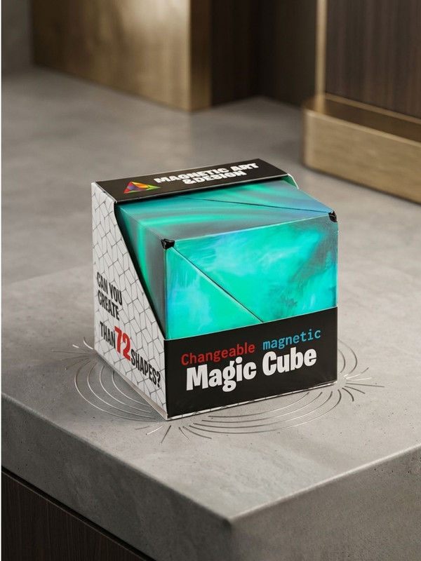 Baskety Magnetic Magic Cube 3D Puzzle Shape Shifting Creative Brain for Kids & Adults(1 Pieces)